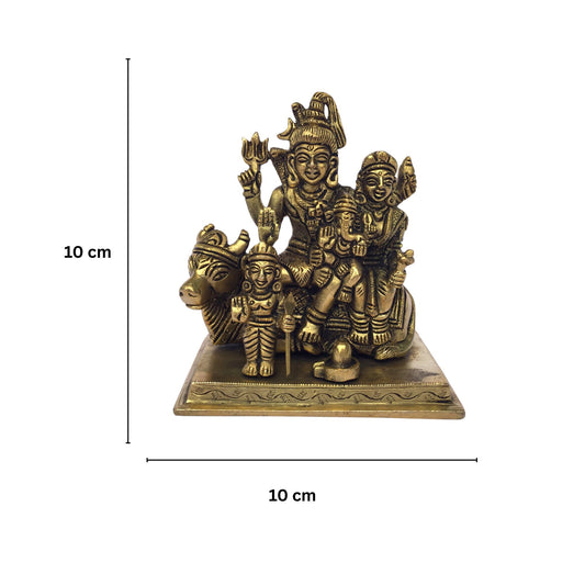 Shiva Parivar Brass Religious Figure for Temple