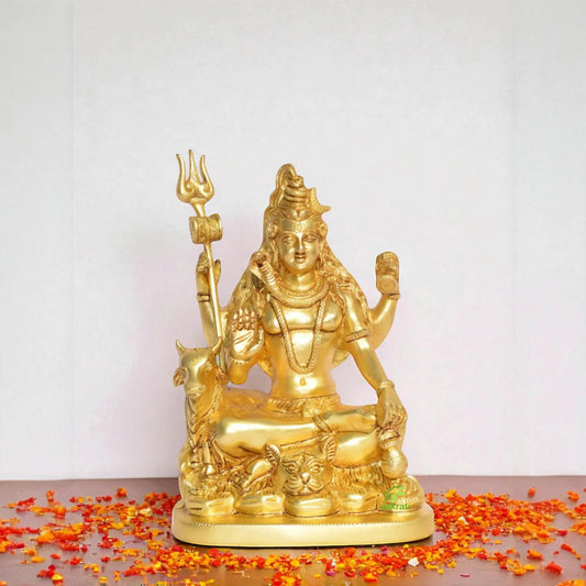 Lord Shiva Brass Decorative Religious Sculpture Aakrati