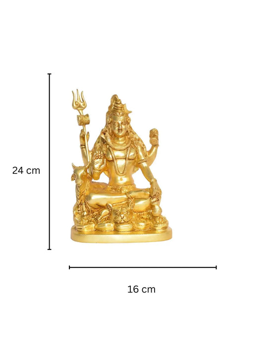 Lord Shiva Brass Decorative Religious Sculpture Aakrati