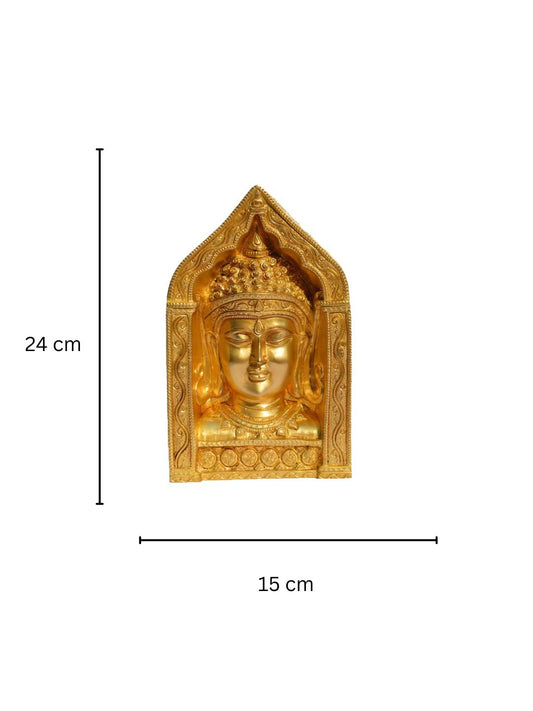 Buddha Face Brass Decorative Frame for Table Decor