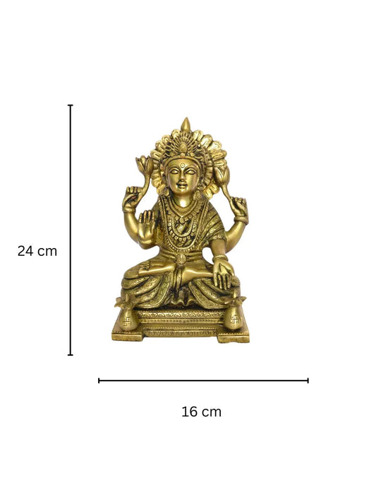 Laxmi Brass Statue Goddess of wealth Aakrati