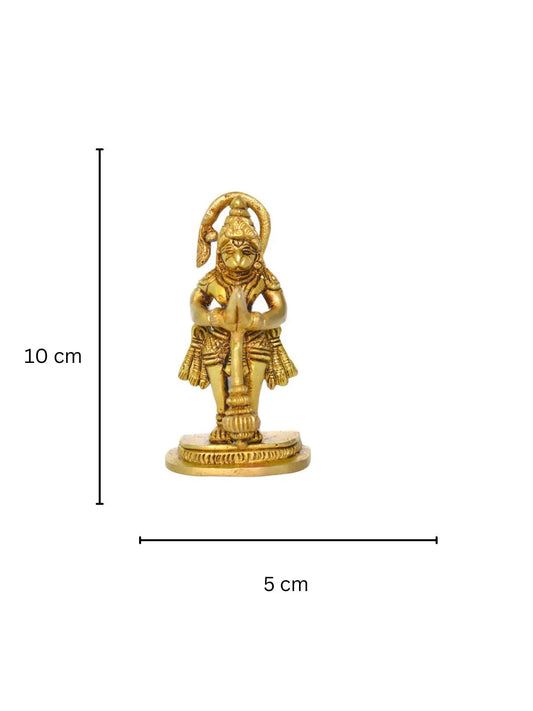 Small Statue of Lord Hanuman in Barss Metal Aakrati