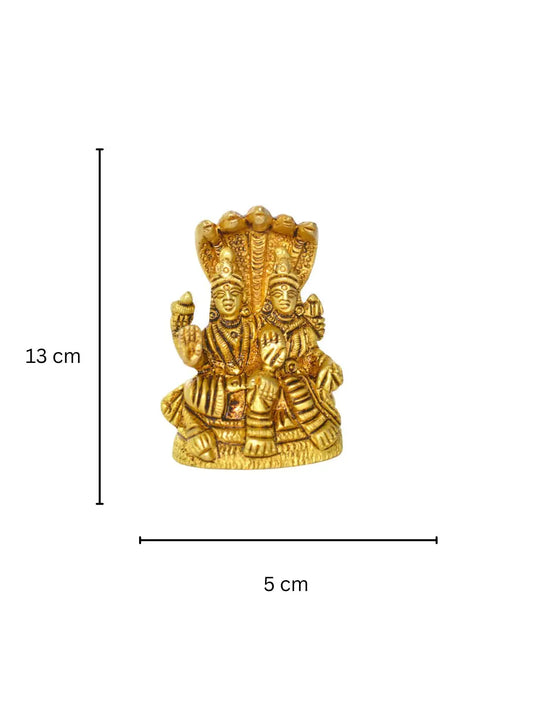 Laxmi Narayan Sitting on Sheshnaag Brass Religious Statue Aakrati