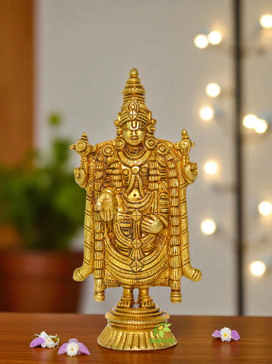 Tirupati Bala Ji Antique Finish Brass Statue Aakrati