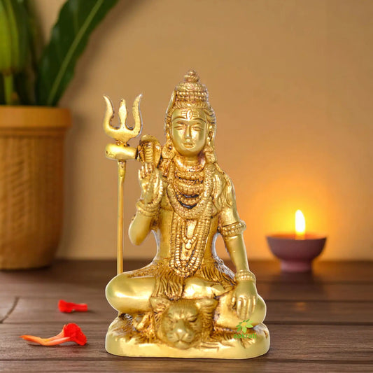 Lord Shiva Statue- Brass Metal Hand Crafted item for gift /Home/temple Aakrati