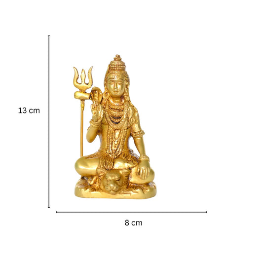 Lord Shiva Statue- Brass Metal Hand Crafted item for gift /Home/temple Aakrati