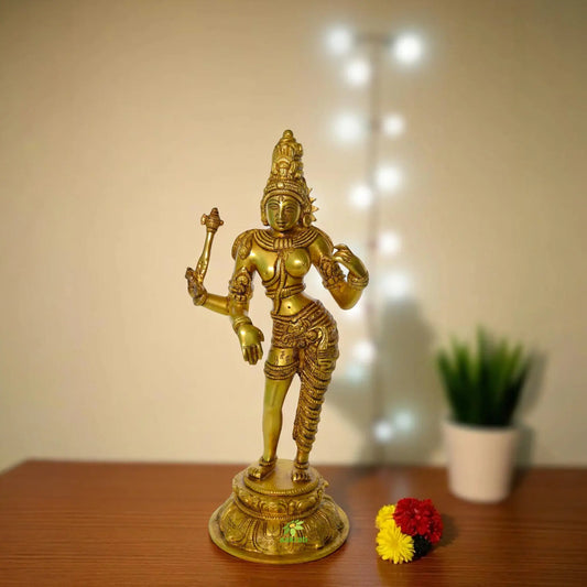 Ardhnareshwar Decorative Figure Hand Made Brass Sculpture Aakrati