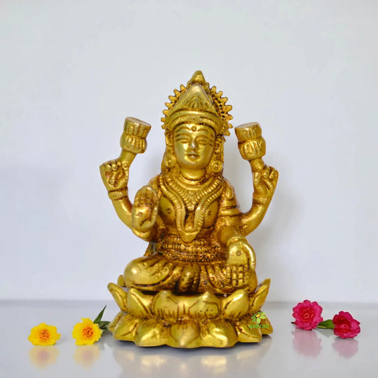 Laxmi ji Brass Statue Figure for Home Temple Aakrati