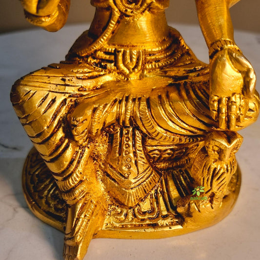 Brass Beautiful Statue of Goddess Laxmi in Antique Finish