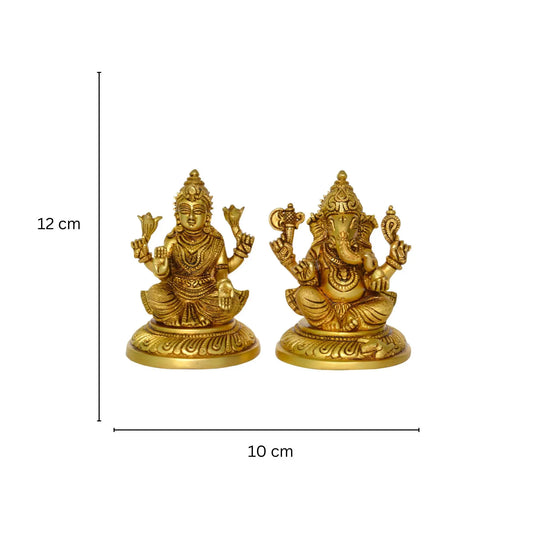 Laxmi Ganesha Pair for Home Temple Aakrati