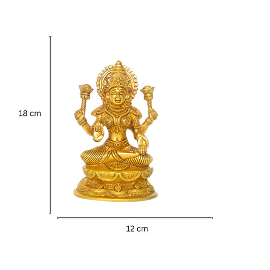 Goddess Laxmi Metal Brass Decorative Temple Statue
