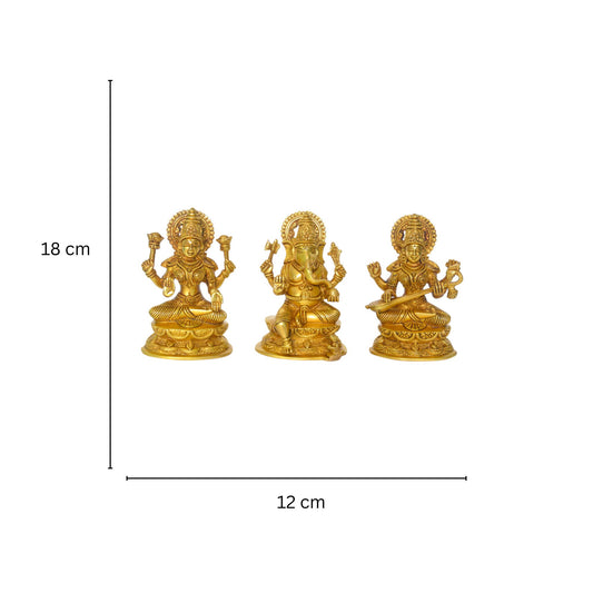 Ganesh Laxmi Saraswati Beautiful Figure for Temple or Decor