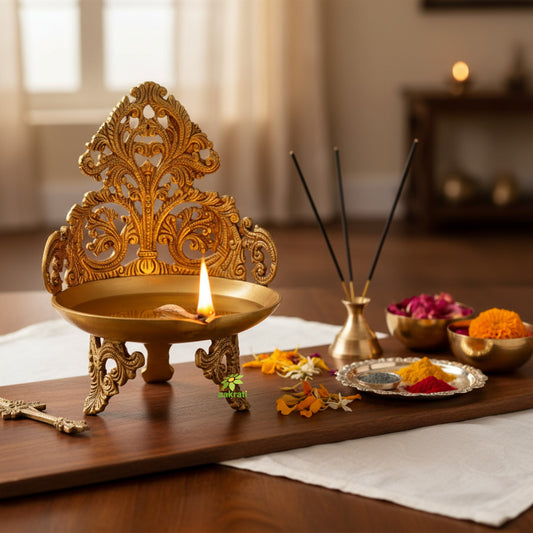 Decorative Urli made in Brass Metal Home/Event Decor Hand Carved Vessel