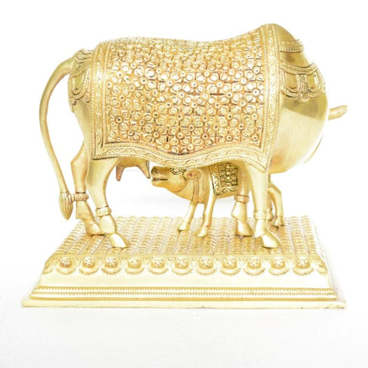 Cow and Calf Rectangal Base Aakrati