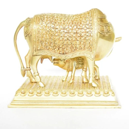 Cow and Calf Rectangal Base Aakrati