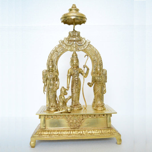 Brass metal Ram Darbar Hand Made Pooja Ghar Statue Aakrati