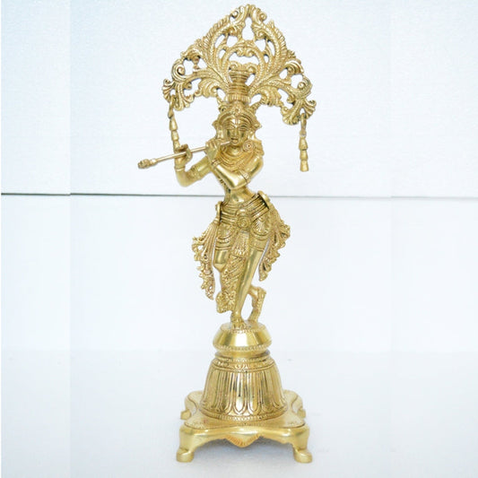 Standing Lord Krishna Playing Flute Decorative Statue Aakrati