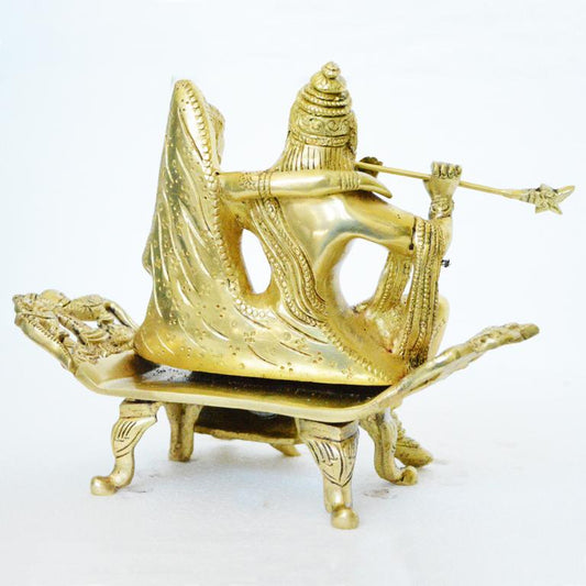 Radha Krishna Sitting on a Throne Aakrati