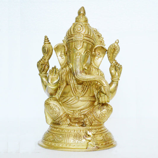 Lord Ganesha- A Decorative Brass Statue for Gift/Decor purpose Aakrati