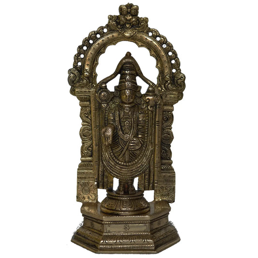 Tirupati Balaji venkateswara swamy Brass made decorative hand carved statue Aakrati