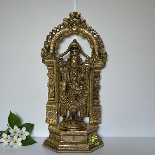 Tirupati Balaji venkateswara swamy Brass made decorative hand carved statue