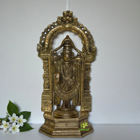 Tirupati Balaji venkateswara swamy Brass made decorative hand carved statue Aakrati