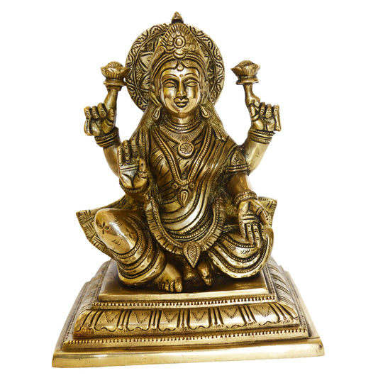 Religious Statue of Goddess Laxmi in Brass Metal for worship Aakrati