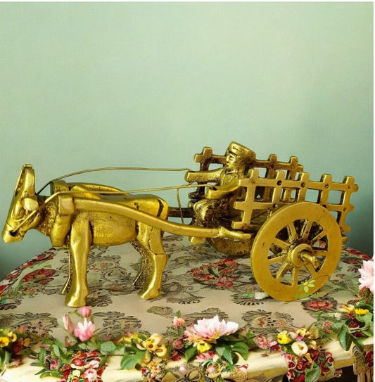 Bullock Cart of Brass