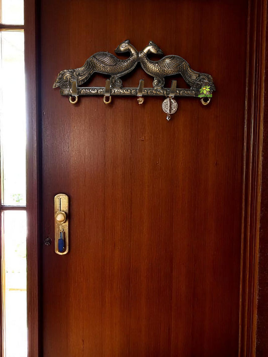 Aakrati Peacock Design Beautiful Metal Key Hook Aluminium Key Holder