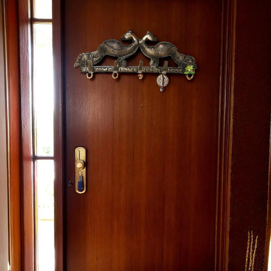 Aakrati Peacock Design Beautiful Metal Key Hook Aluminium Key Holder Aakrati