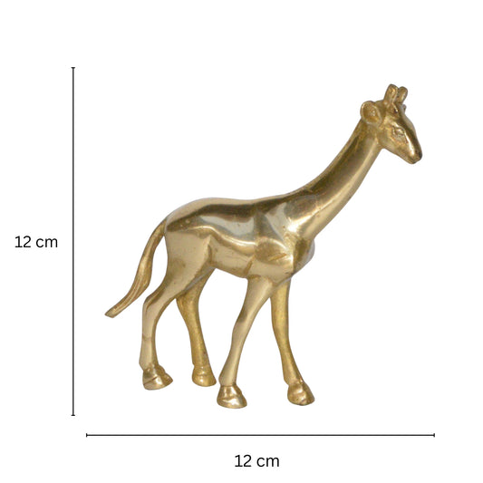 Brass Giraffe Statue Decorative Figurine Home Interior Decor Item Handcraft Table Decor Item in Antique Finish- A handmade vintage warming gift option