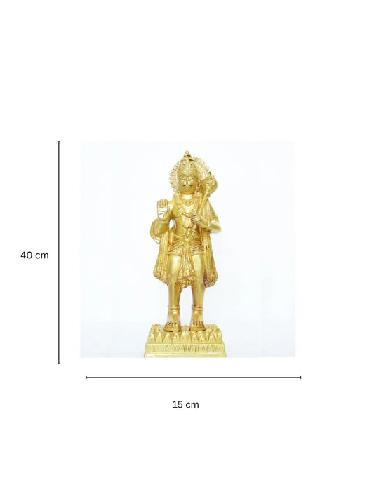 Pure Brass Hanuman Statue for Mandir | Bajrangbali Murti for Home Decor | Handmade Hanuman Idol Aakrati
