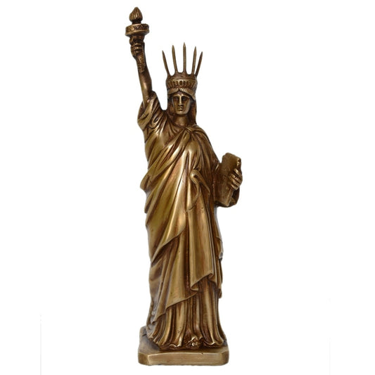 Statue of Liberty Sculpture Made of Brass in Antique Color for Office Decoration Aakrati