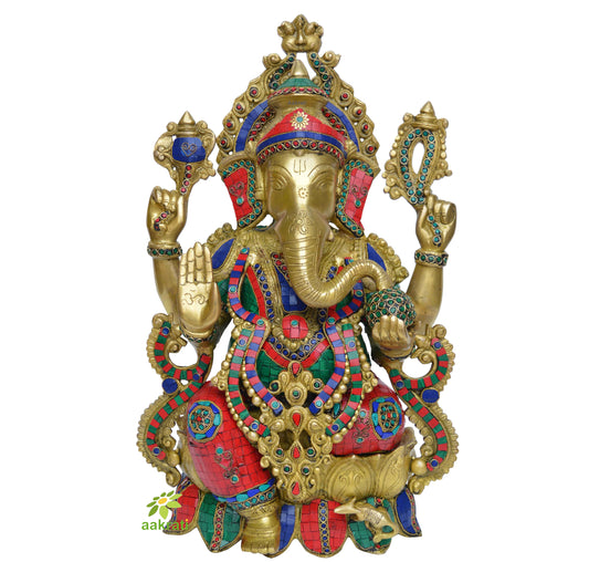 Brass Ganesh Statue , Brass Ganesha Idol,Lord Ganesha Statue, Ganesha Statue, Brass Elephant God, Good Luck God, Vinayaka Statue, home decor Aakrati