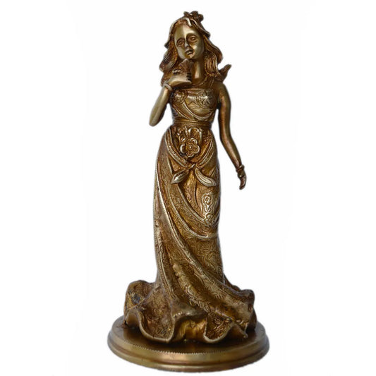 Princess Figurine Made in Brass Antique Finish Collectible item For Home Decoration And Game Collectors Gifting Item Aakrati