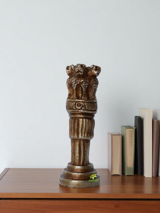 Ashok Stambh ( Satya Mev Jayte ) Brass Statue For Office and Table Decor Showpiece
