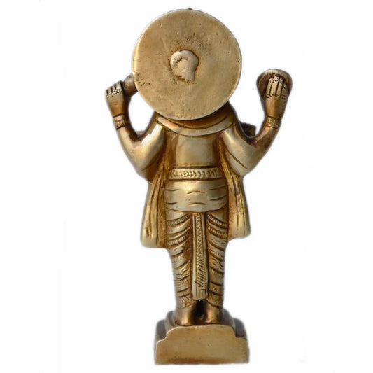 Small Religious Dhanvantri Statue Made of Brass Hand Carved For Pooja And Home Decoration Aakrati
