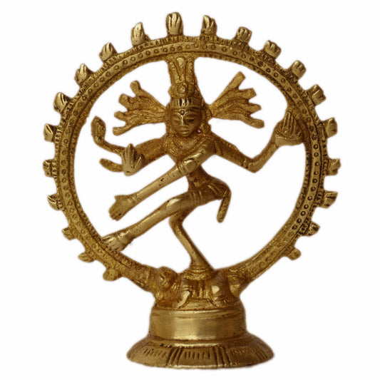 Lord Shiva in Dancing position Natraj Statue of Brass made craft and gift unique for table decor Aakrati