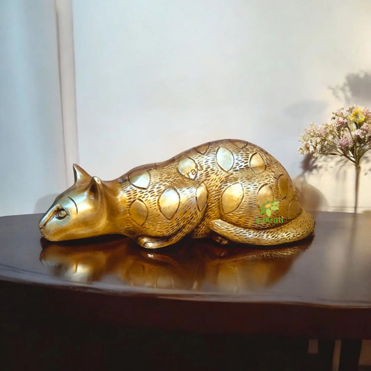 Brass Made Cat home decor/Gift Statue Aakrati