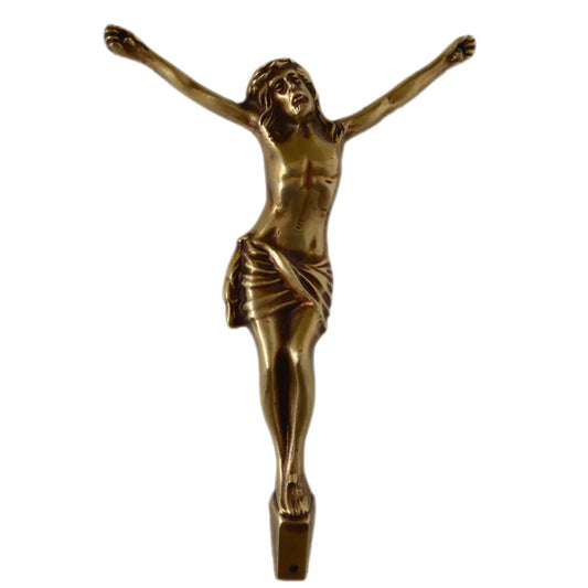 Brass Catholic Christian cross Jesus Christ sculpture For Wall Mounting or Hanging Aakrati
