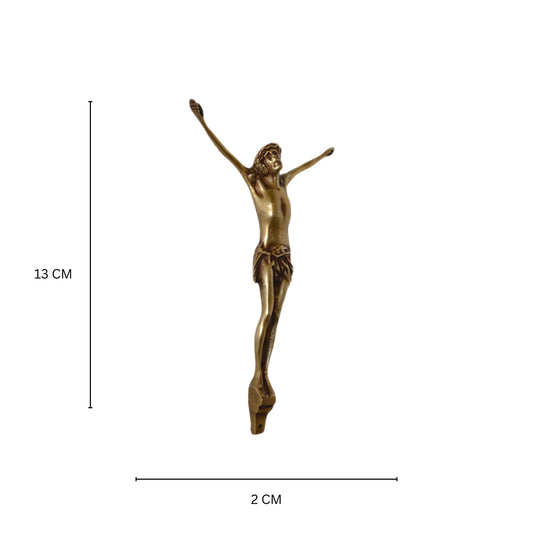Brass Metal Jesus Figure Sculpture For Wall Mounting or Hanging