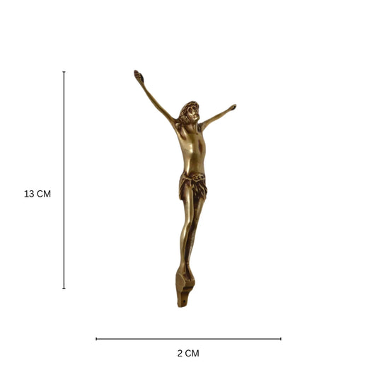 Brass Metal Jesus Figure Sculpture For Wall Mounting or Hanging Aakrati