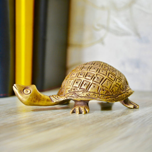 Aakrati Tortoise Shaped Brass Figurine For Decoration and table peper weight