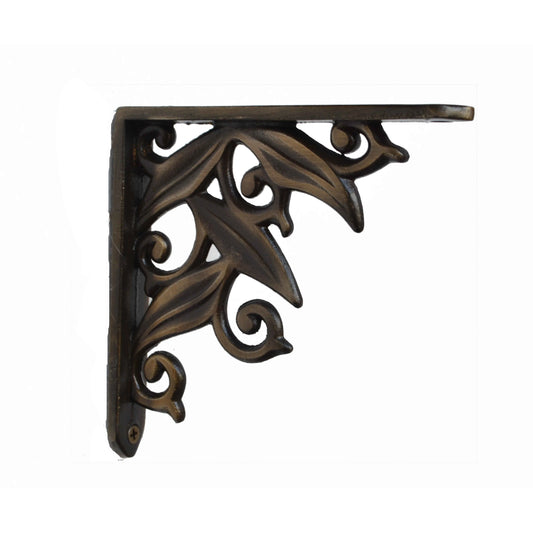 Aakrati Metal Floral Vintage Antique Handcrafted Iron Wall Brackets for Shelves Aakrati