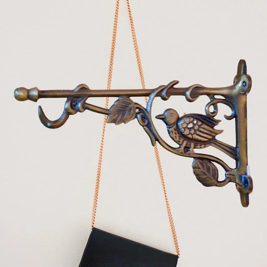 Aakrati Bird And Tree 12 inch Side Wall Holder For Towels Keys or Door Bell Aakrati