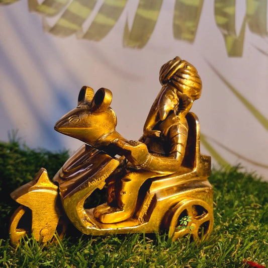 Ganesh Ji Sitting on Morden Cart Statue Aakrati
