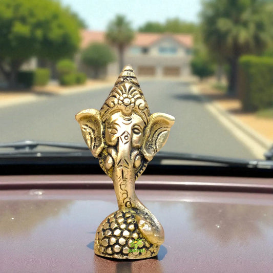 Brass Small Ganesh Statue handmade ganesh trunk statue Aakrati