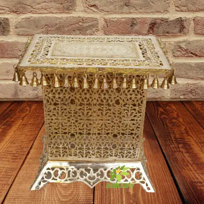 Brass Furniture - Stand with bells - Brass Table for decoration Aakrati