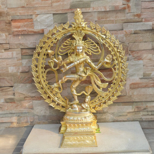 Handmade dancing Shiva Natraj statue Indoor outdoor Nataraj Deity idol Yoga & Dancing class Nataraja Murti decor Aakrati