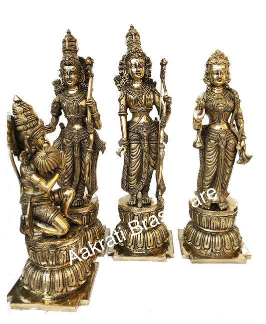 Ram Darbar brass made hand carved statue for pooja ghar Aakrati